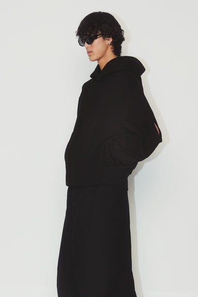 NOVAK STADIUM HOODIE CARBON BLACK