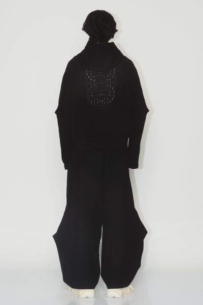 NOVAK STADIUM HOODIE CARBON BLACK