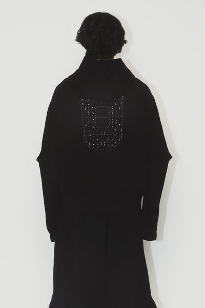 NOVAK STADIUM HOODIE CARBON BLACK