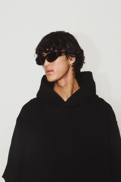 NOVAK STADIUM HOODIE CARBON BLACK