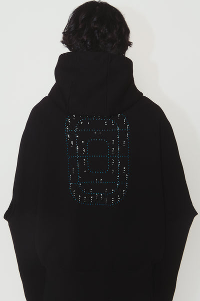 NOVAK STADIUM HOODIE CARBON BLACK