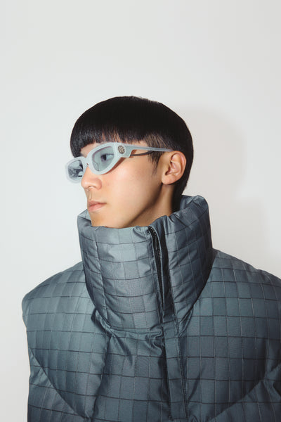ARLO DOWN VEST GREY GRID