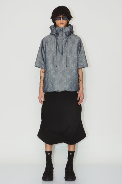 MORRIS HOOD SHIRT GREY GRID