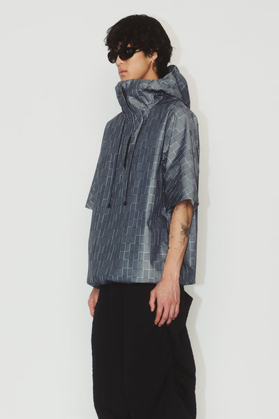 MORRIS HOOD SHIRT GREY GRID