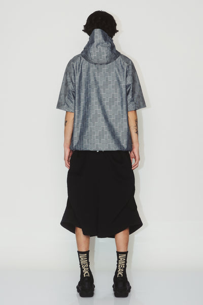 MORRIS HOOD SHIRT GREY GRID