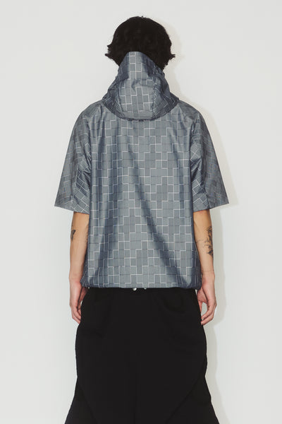 MORRIS HOOD SHIRT GREY GRID