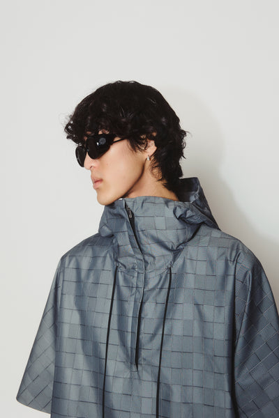 MORRIS HOOD SHIRT GREY GRID