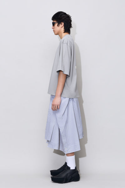 Mayo Oversized Embroidered Tee Pixel Grey
