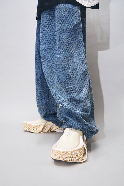 LAMAR PATTERN WASHED JEANS CYBER BLUE