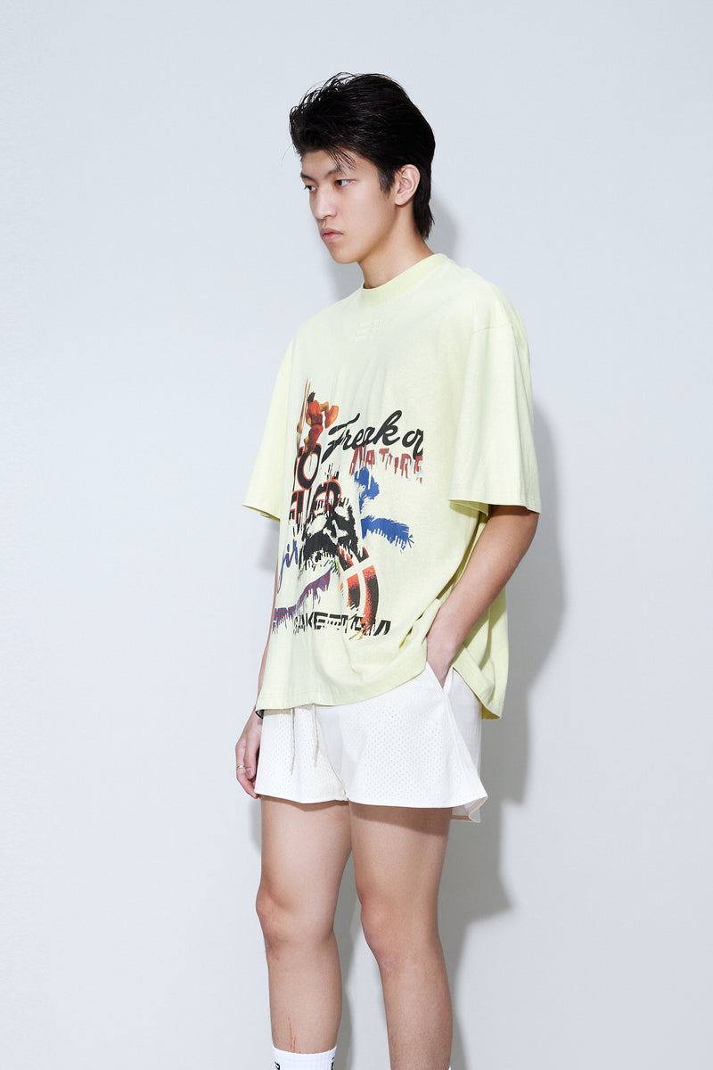 Mayo Oversized Long Tee Lime