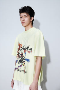 Mayo Oversized Long Tee Lime