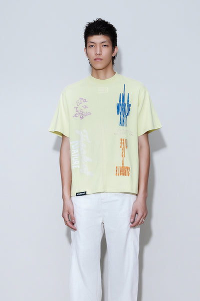 SAVA OVERSIZED TEAM TEE LIME EMBRODIERY