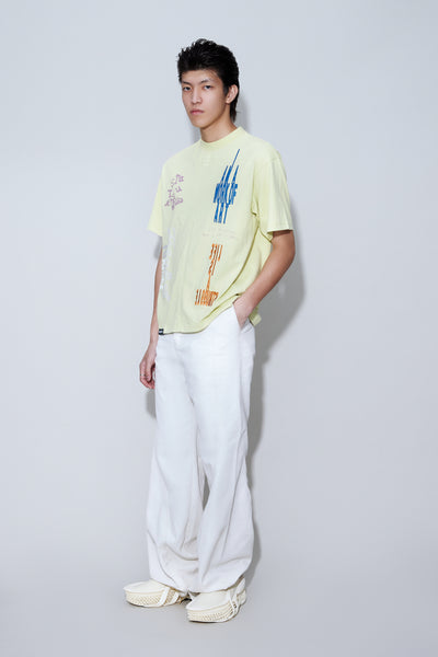SAVA OVERSIZED TEAM TEE LIME EMBRODIERY