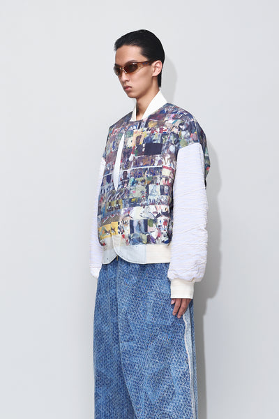 HOLIDAY PADDED BOMBER JACKET ARTIST EDITION MULTICOLOR