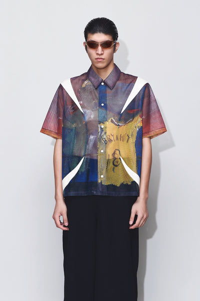 DEVIN PANELED SS PRINT SHIRT ARTIST EDITION MULTICOLOR KOBE