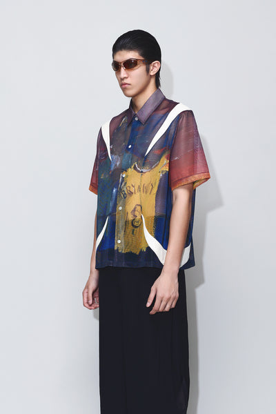 DEVIN PANELED SS PRINT SHIRT ARTIST EDITION MULTICOLOR KOBE