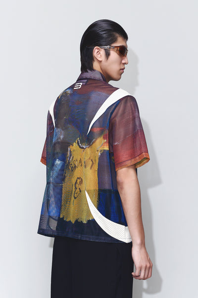 DEVIN PANELED SS PRINT SHIRT ARTIST EDITION MULTICOLOR KOBE