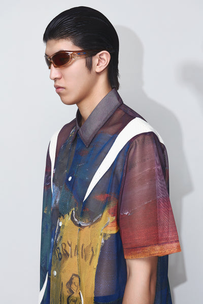 DEVIN PANELED SS PRINT SHIRT ARTIST EDITION MULTICOLOR KOBE