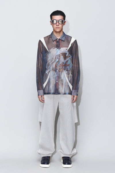 DEVIN PANELLED LS PRINT SHIRT ARTIST EDITION MULTICOLOR LEBRON