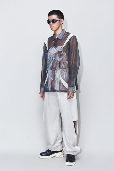 DEVIN PANELLED LS PRINT SHIRT ARTIST EDITION MULTICOLOR LEBRON