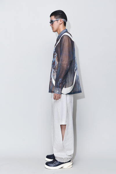 DEVIN PANELLED LS PRINT SHIRT ARTIST EDITION MULTICOLOR LEBRON