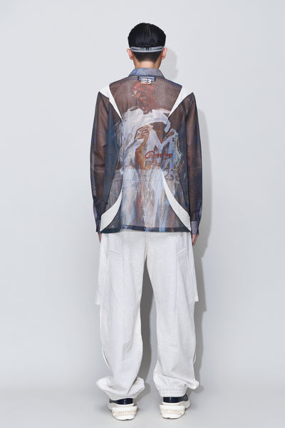DEVIN PANELLED LS PRINT SHIRT ARTIST EDITION MULTICOLOR LEBRON