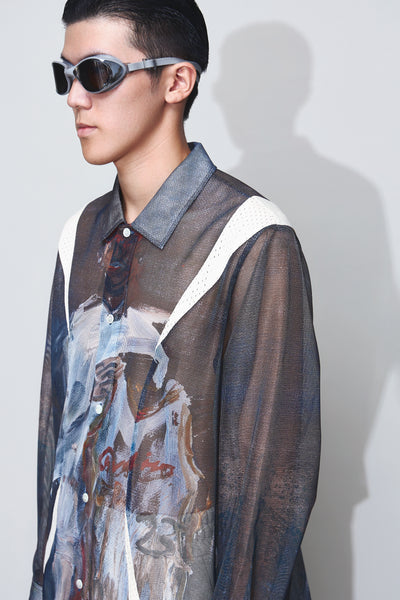 DEVIN PANELLED LS PRINT SHIRT ARTIST EDITION MULTICOLOR LEBRON