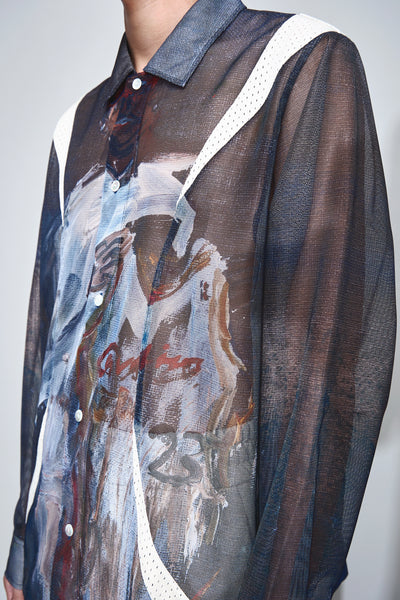 DEVIN PANELLED LS PRINT SHIRT ARTIST EDITION MULTICOLOR LEBRON