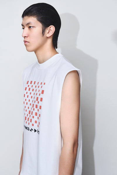 CASSELL GLITCH TANK MILKYWAY WHITE