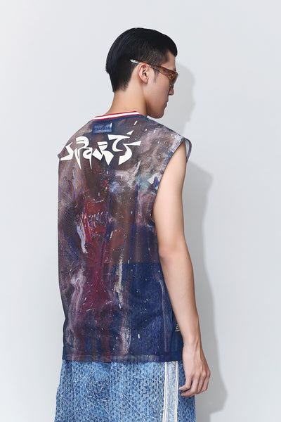 CHAUNCEY GRID MESH TANK MULTICOLOR JORDAN
