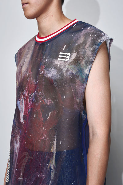 CHAUNCEY GRID MESH TANK MULTICOLOR JORDAN