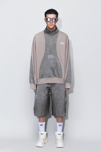 MONTE HALF-ZIP PRACTICE PULLOVER SILVER FERN