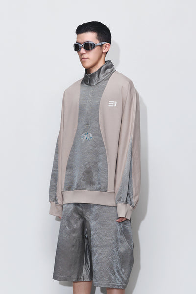 MONTE HALF-ZIP PRACTICE PULLOVER SILVER FERN