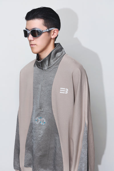 MONTE HALF-ZIP PRACTICE PULLOVER SILVER FERN