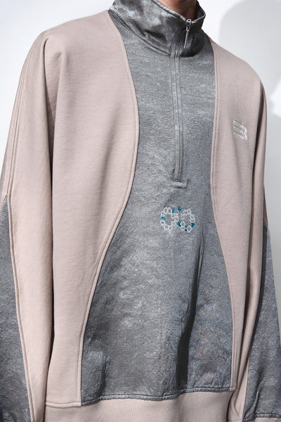 MONTE HALF-ZIP PRACTICE PULLOVER SILVER FERN