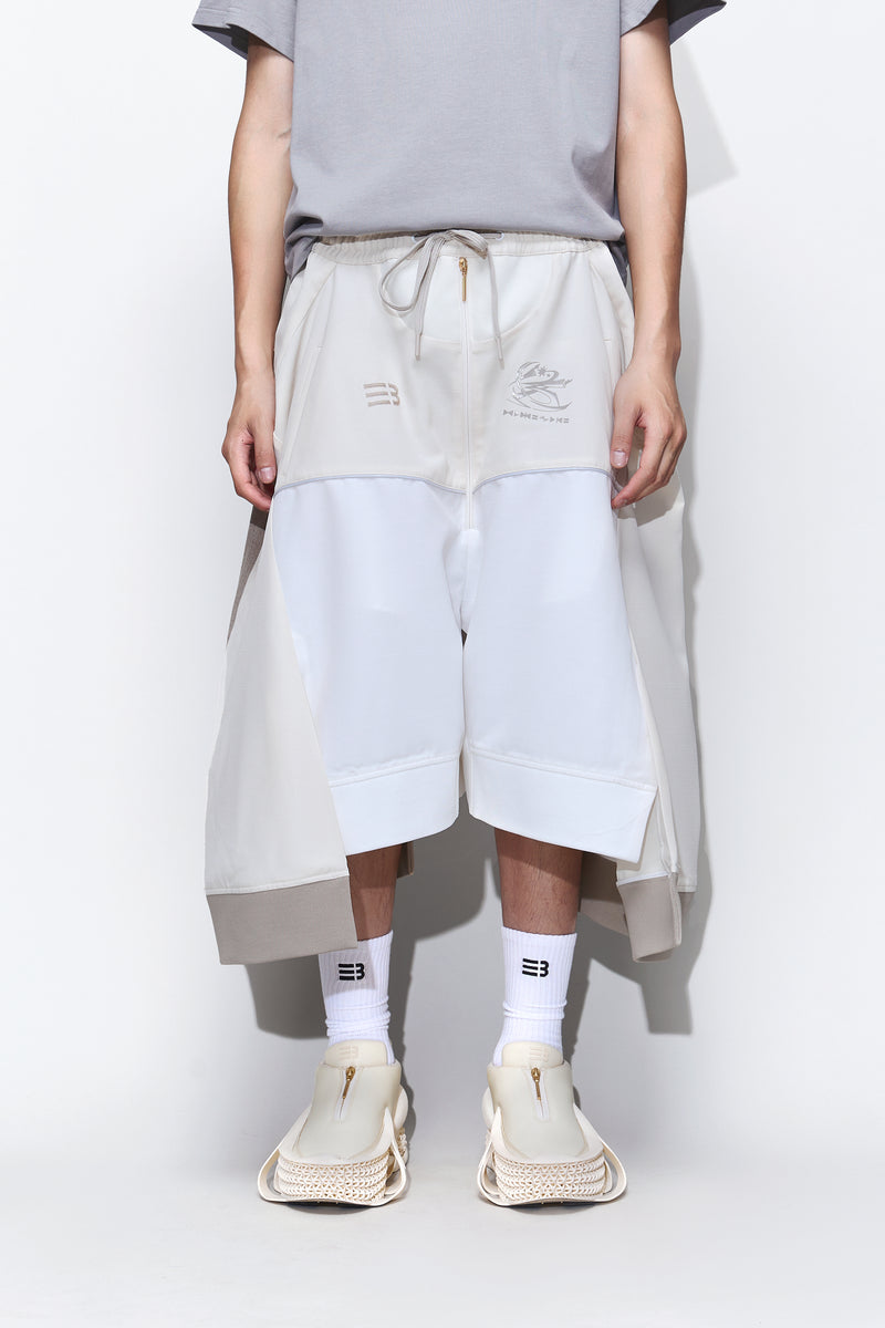 NAMESAKE ARCH TRACK SHORTS WHITE GRID NAMESAKE ARCH TRACK SHORTS WHITE GRID