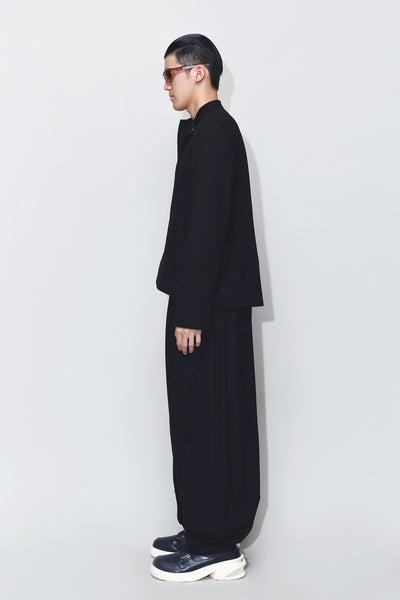 ODOM PLEATED CARROT WIDE TROUSERS EUPHORIC BLACK