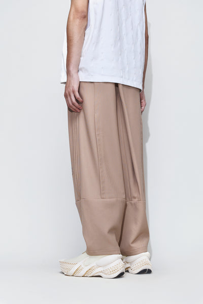 ODOM PLEATED CARROT WIDE TROUSERS SILVER FERN