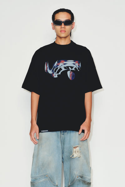 SANDERS WASHED FLOATER TEE EUPHORIC BLACK