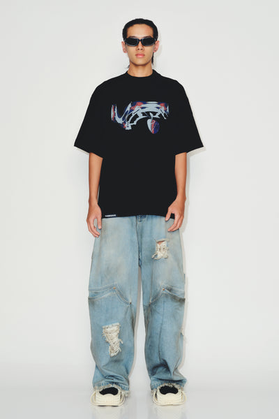 SANDERS WASHED FLOATER TEE EUPHORIC BLACK