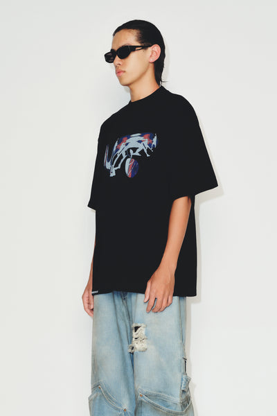 SANDERS WASHED FLOATER TEE EUPHORIC BLACK