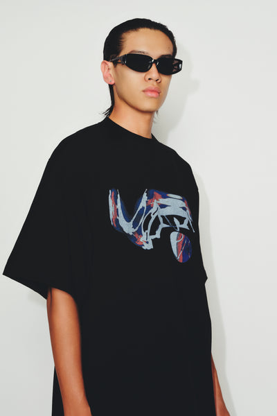 SANDERS WASHED FLOATER TEE EUPHORIC BLACK