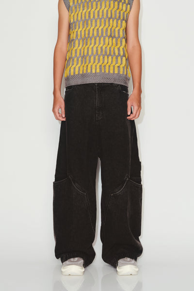 ANTONIO WASHED CARPENTER JEANS CHARCOAL BLACK