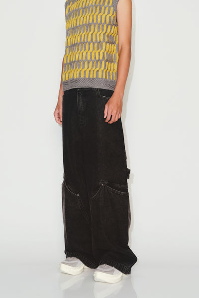 ANTONIO WASHED CARPENTER JEANS CHARCOAL BLACK