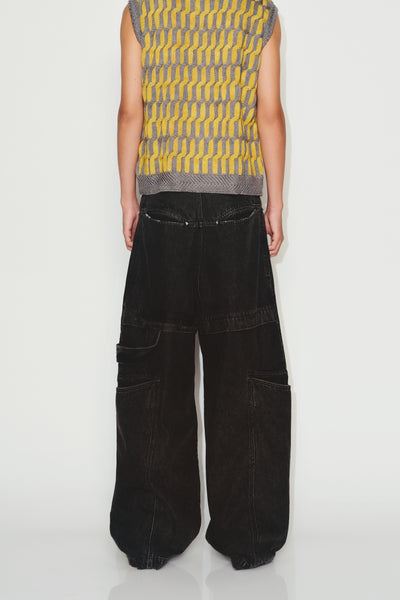 ANTONIO WASHED CARPENTER JEANS CHARCOAL BLACK