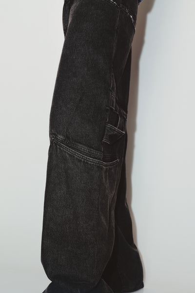 ANTONIO WASHED CARPENTER JEANS CHARCOAL BLACK