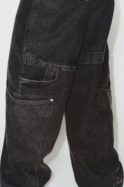 ANTONIO WASHED CARPENTER JEANS CHARCOAL BLACK