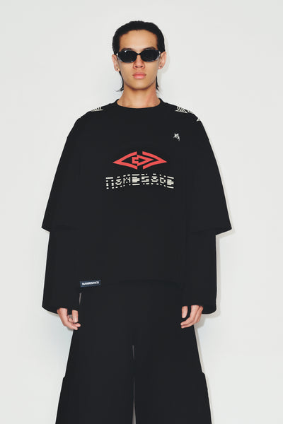 MAYO DOUBLE SLEEVE TEE EUPHORIC BLACK