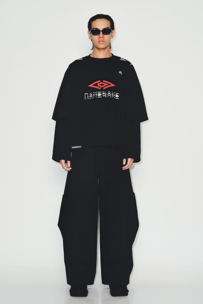 MAYO DOUBLE SLEEVE TEE EUPHORIC BLACK