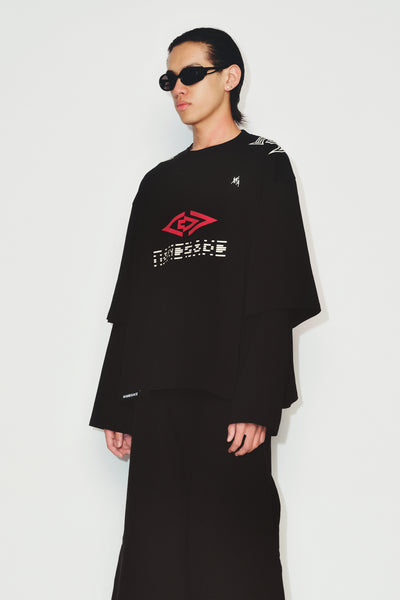 MAYO DOUBLE SLEEVE TEE EUPHORIC BLACK